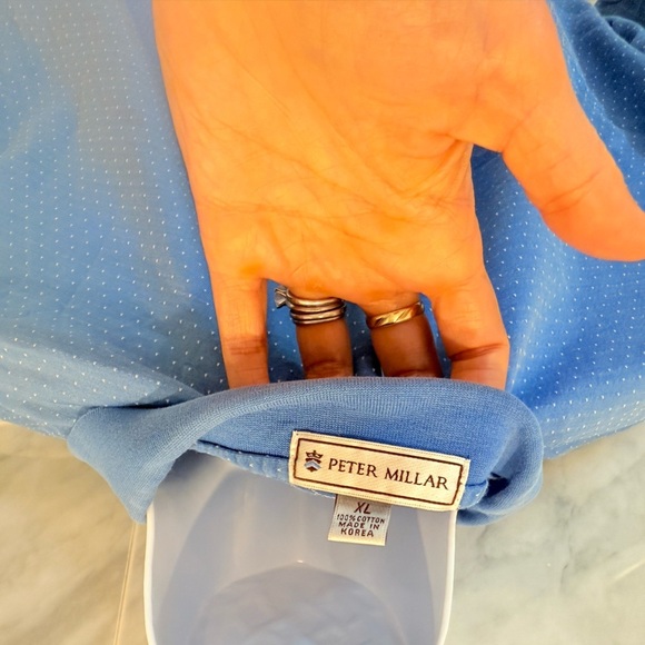 PETER MILLAR BLUE POLO SHIRT MENS SIZE XL - Picture 4 of 4